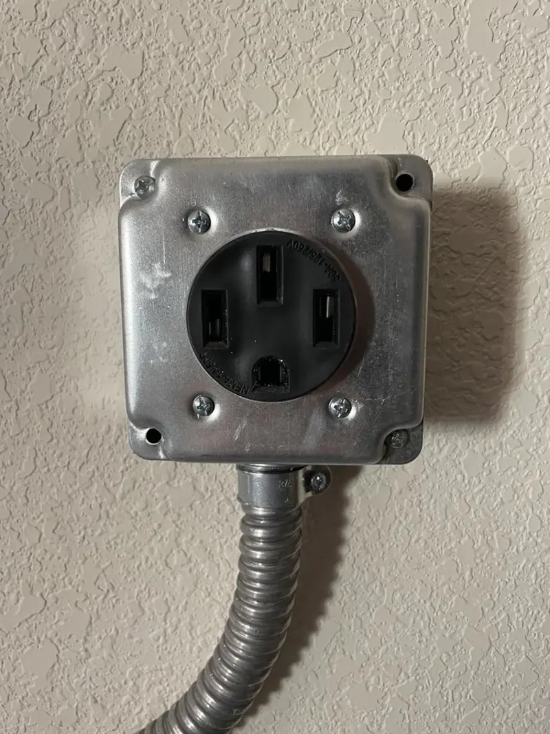 NEMA 14-50 outlet installed for Electrical Panel Upgrade in Emporia